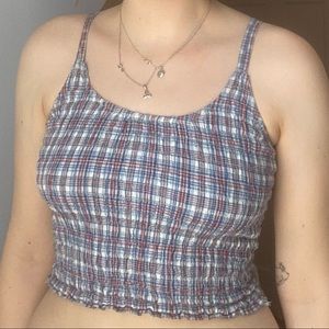 Vintage Shirred Crop Top